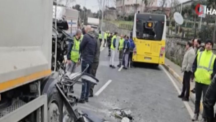 İstanbul’da İETT Otobüsü ile Çöp Kamyonu Çarpıştı: 2 Yaralı